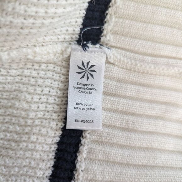 Athleta Highland Wrap Striped Knit Pocket Cardigan Womens Size Medium - Picture 8 of 11